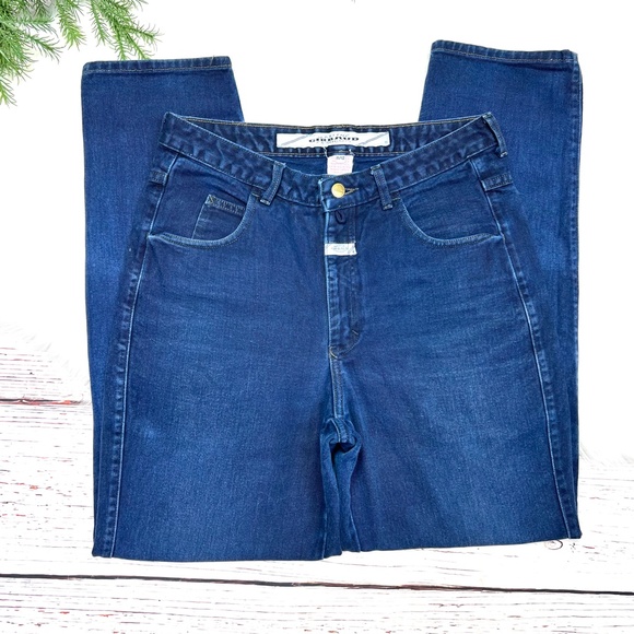 Marithe Francois Girbaud Denim - VINTAGE |•GIRBAUD•| Tapered Leg Navy Jeans